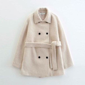 베뉴엣(BENUET) 피치크림 밀란 코트 프리사이즈 새상품