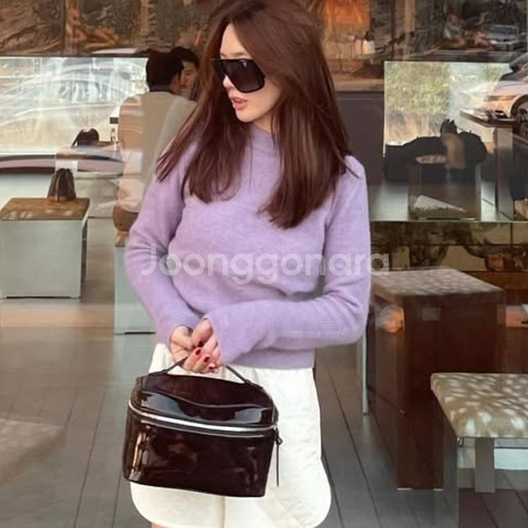 비클라(becla) 스카이블루 베이비알파카 울 니트 프리사이즈 새상품--1