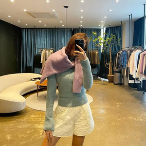 비클라(becla) 스카이블루 베이비알파카 울 니트 프리사이즈 새상품