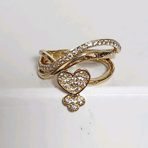 14k 클로버 딸랑이 반지