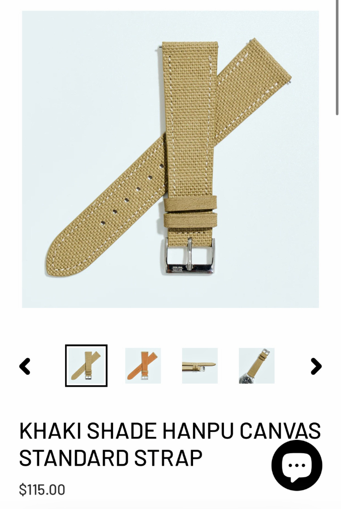 노스타임 캔버스 카키 18mm--4