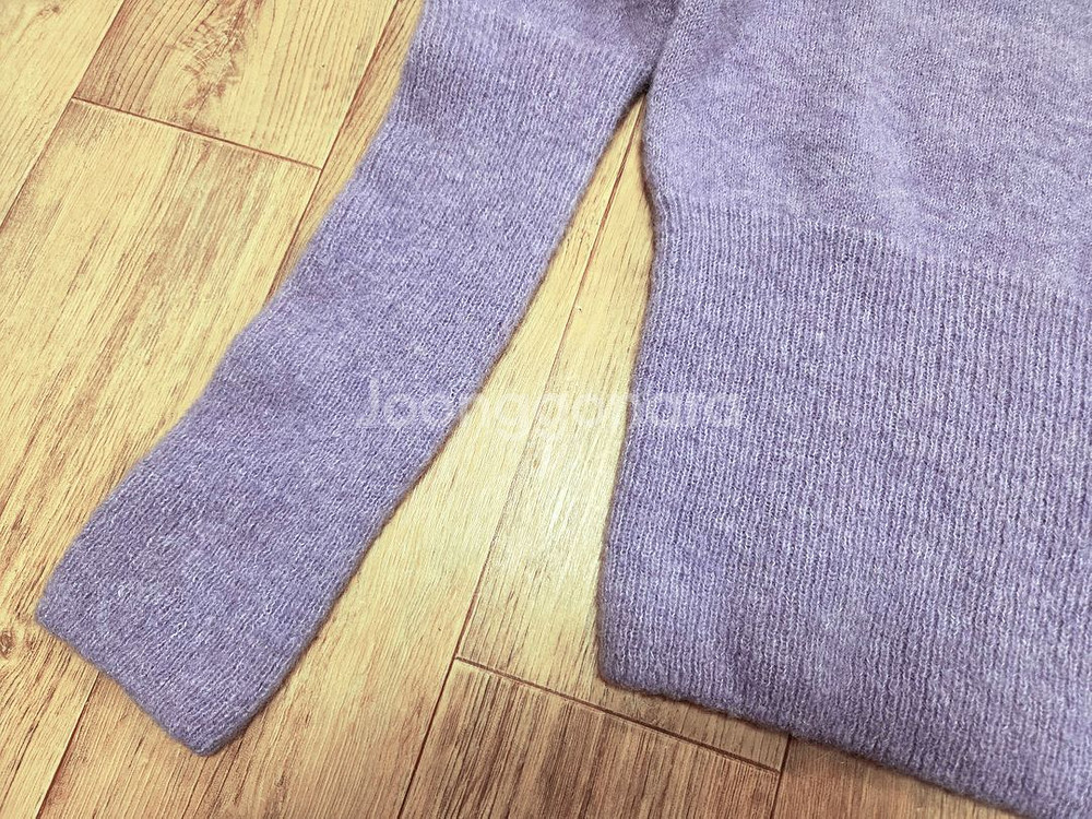 비클라(becla) 퍼플 베이비알파카 울 니트 프리사이즈 새상품--5