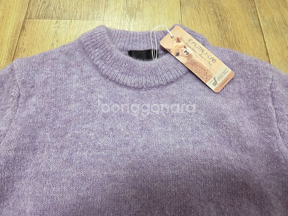 비클라(becla) 퍼플 베이비알파카 울 니트 프리사이즈 새상품--4