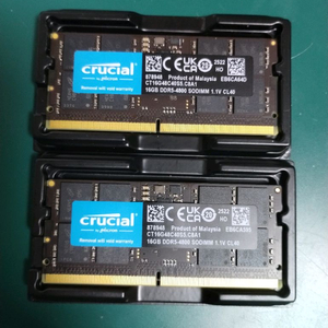 마이크론 크루셜 32GB (2x16GB) DDR5 노트북 메모리 램