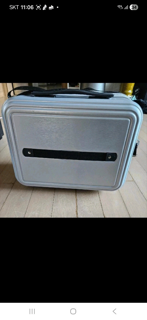 내셔널지오그래픽 미니 캐리어 실버 새상품--2