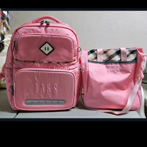 닥스 키즈 핑크 책가방 세트 거의새상품 (책가방 덮개증정)