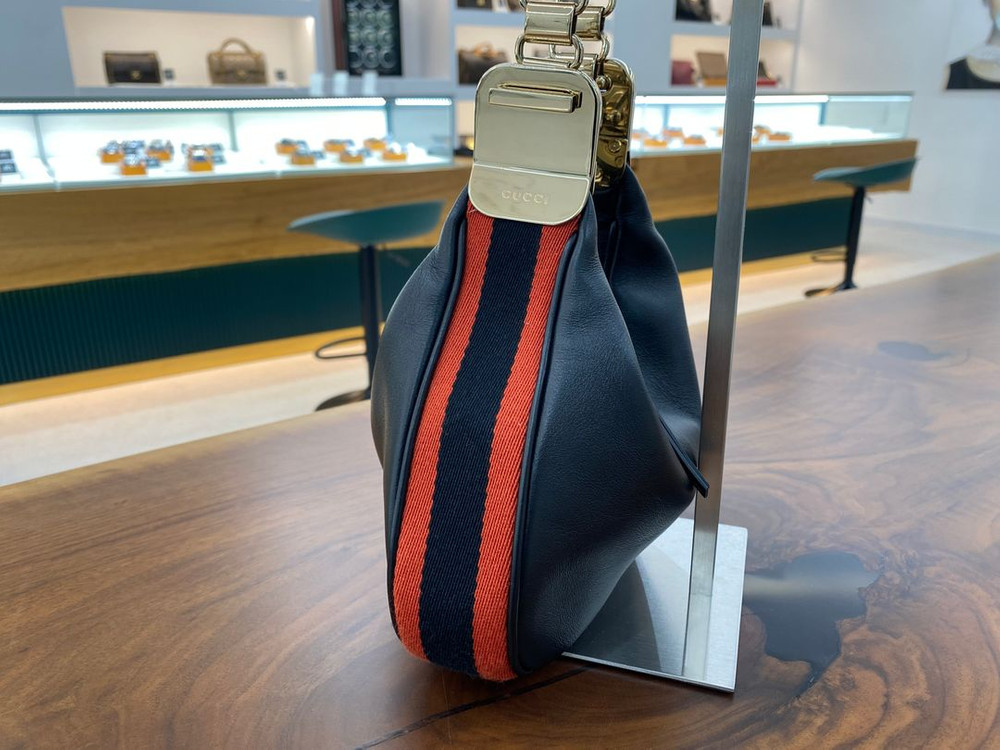 구찌 아따슈 호보 스몰 숄더백 블랙 [중고명품 리셀온]--3