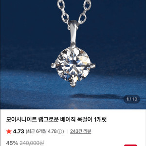 모이사나이트 1캐럿 목걸이 새제품 이미지