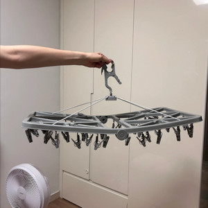 옷걸이형 빨래 집게 건조대