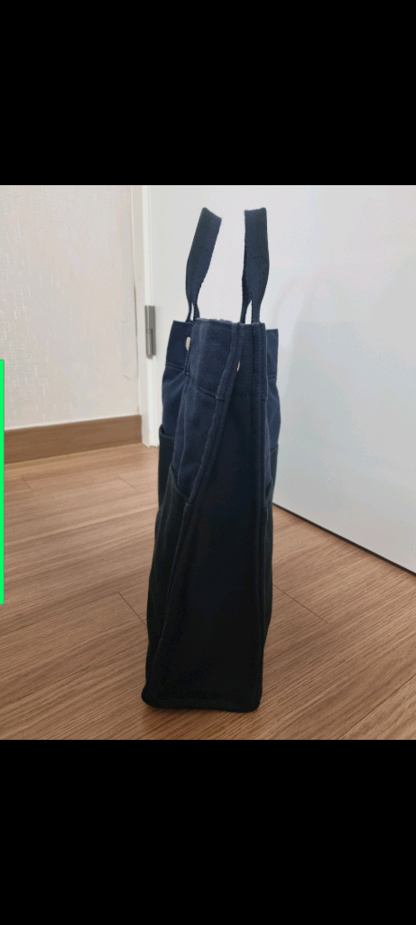 정품 에르메스 블랙 네이비 캔버스 토트백 가방 hermes--2