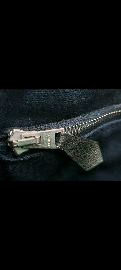 정품 에르메스 블랙 네이비 캔버스 토트백 가방 hermes--5