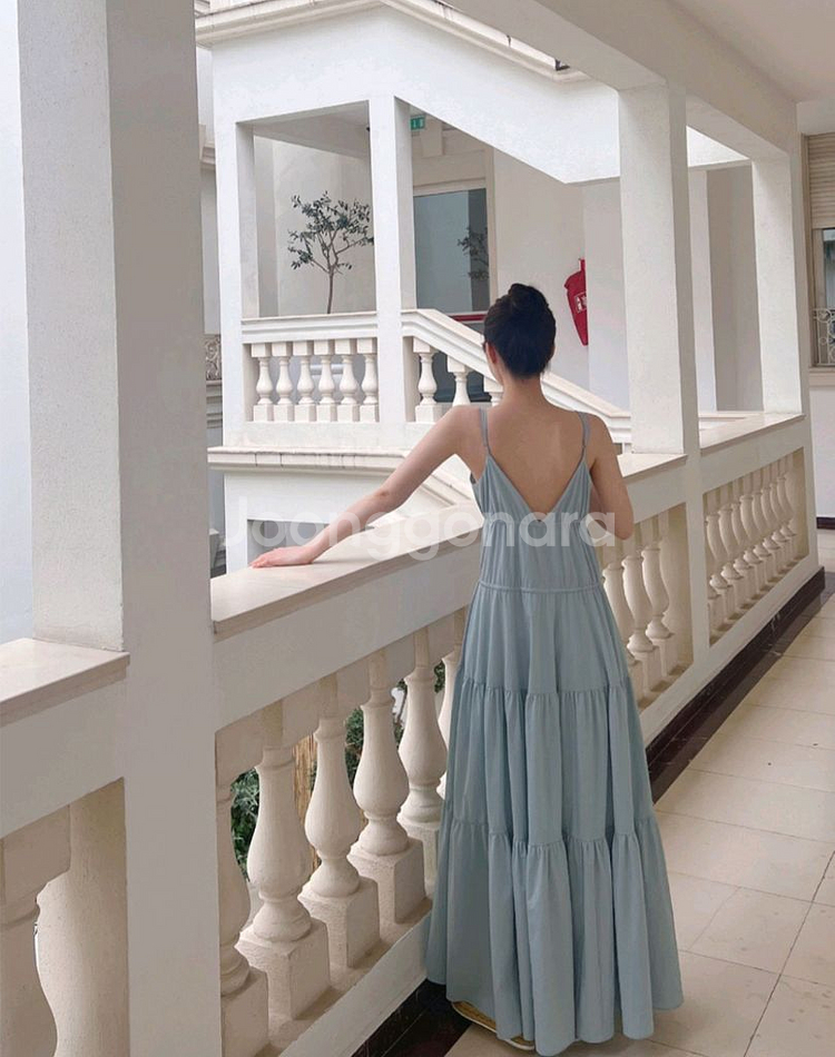 더로랑 셍트로페 드레스 원피스(블루)--2