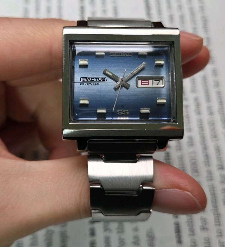 레어] 빈티지 세이코 액투스SS 테레비 블루 그라데이션 한자 데이데이트--1