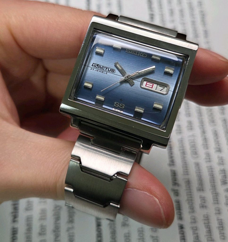 레어] 빈티지 세이코 액투스SS 테레비 블루 그라데이션 한자 데이데이트--2