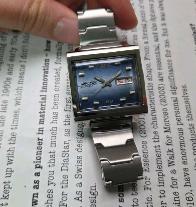 레어] 빈티지 세이코 액투스SS 테레비 블루 그라데이션 한자 데이데이트--7