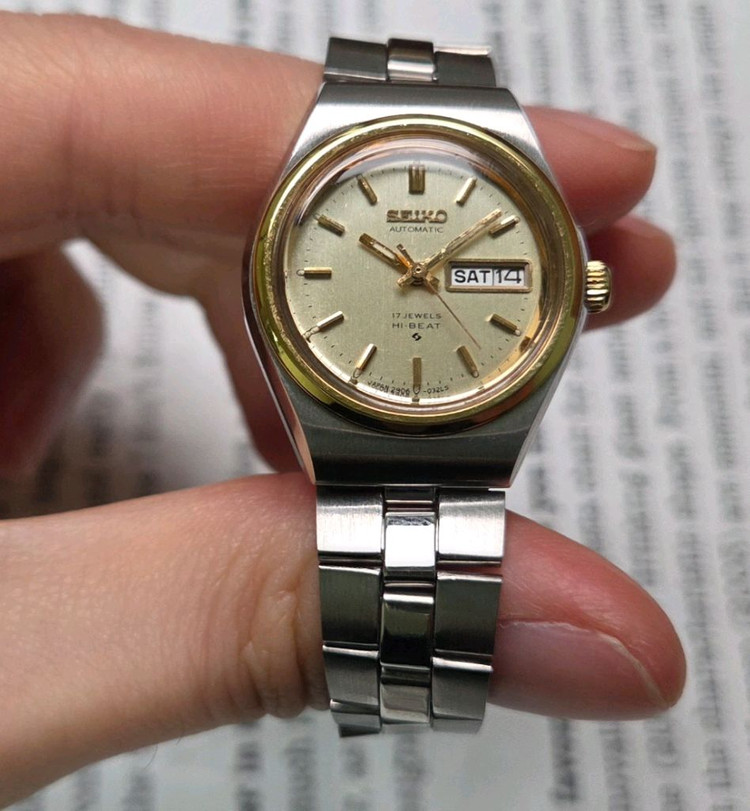 빈티지 세이코 하이비트 샴골판 데이데이트 여성용 브레이슬릿 ver.--2