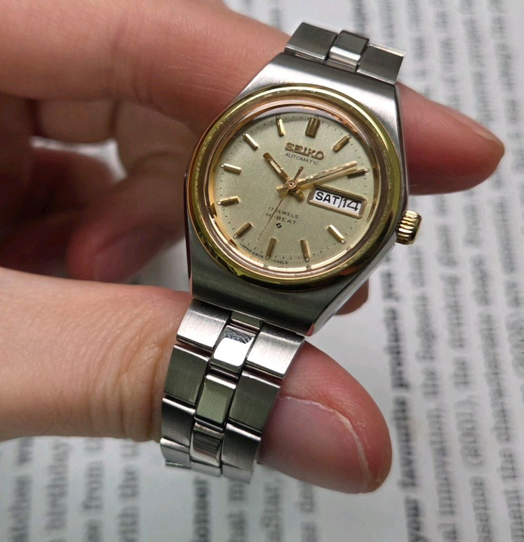 빈티지 세이코 하이비트 샴골판 데이데이트 여성용 브레이슬릿 ver.--3