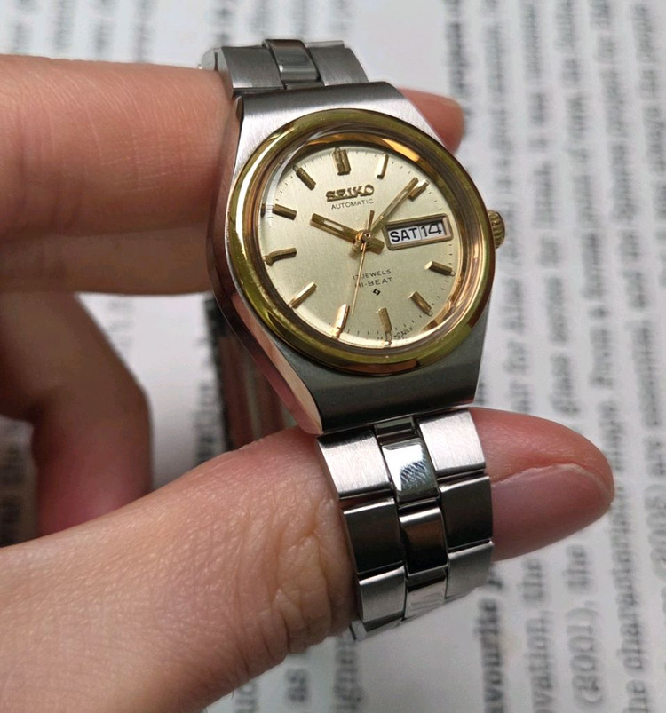 빈티지 세이코 하이비트 샴골판 데이데이트 여성용 브레이슬릿 ver.--4