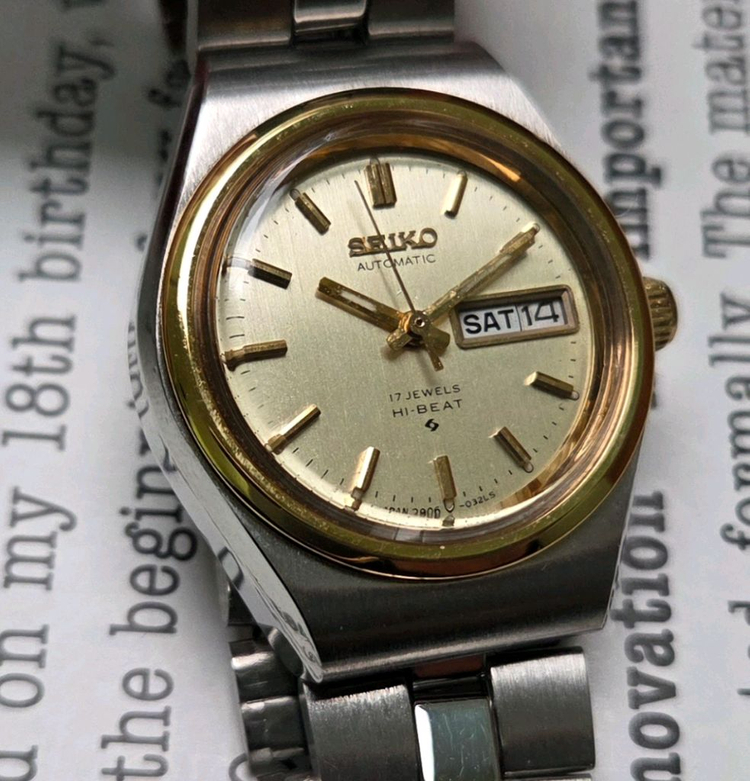 빈티지 세이코 하이비트 샴골판 데이데이트 여성용 브레이슬릿 ver.--7