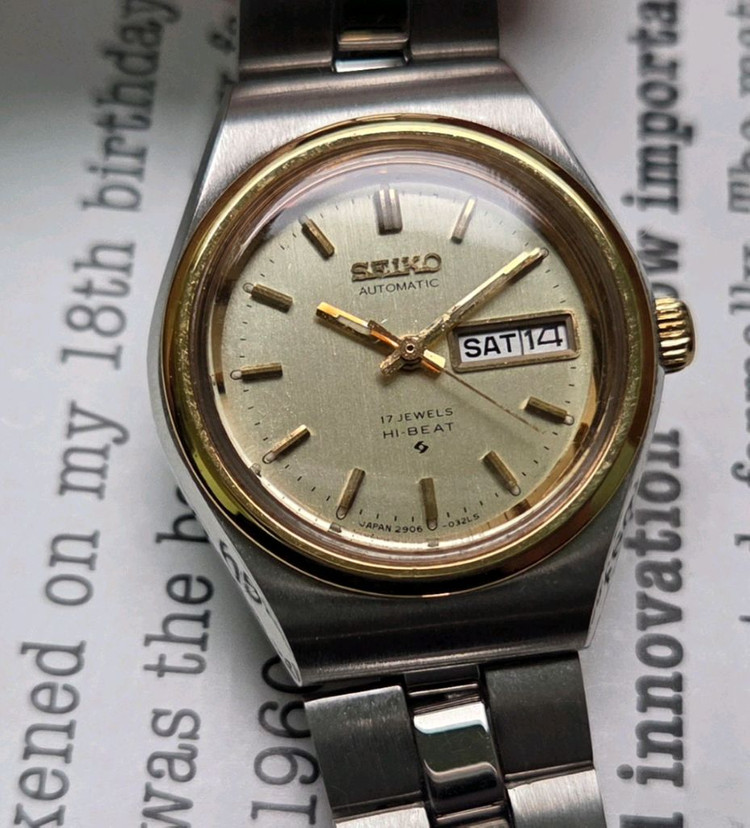 빈티지 세이코 하이비트 샴골판 데이데이트 여성용 브레이슬릿 ver.--8