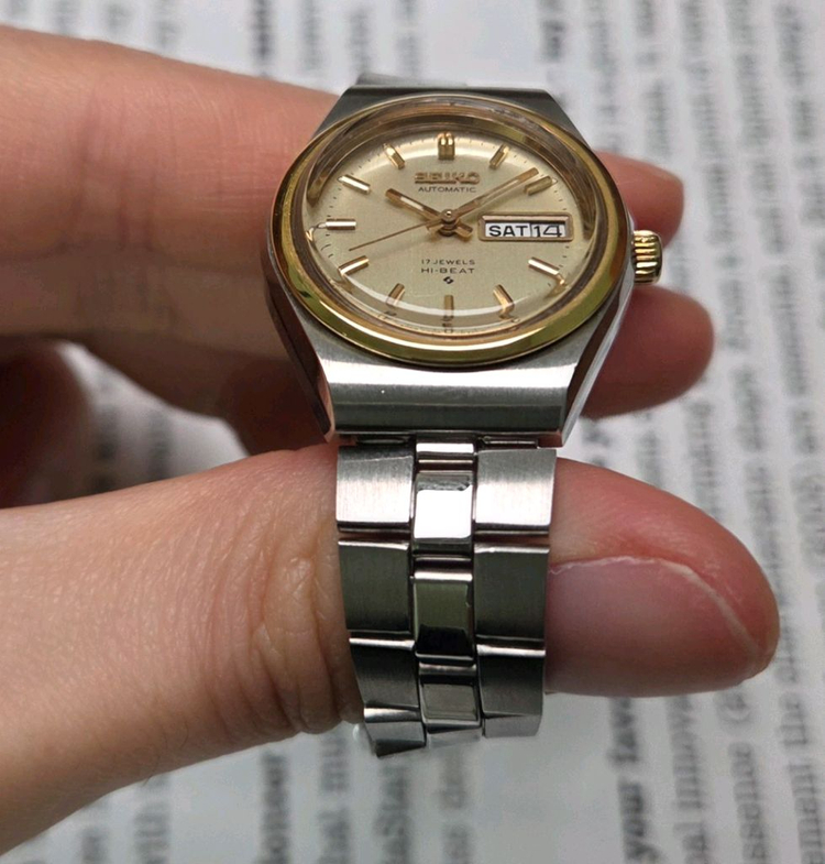 빈티지 세이코 하이비트 샴골판 데이데이트 여성용 브레이슬릿 ver.--9