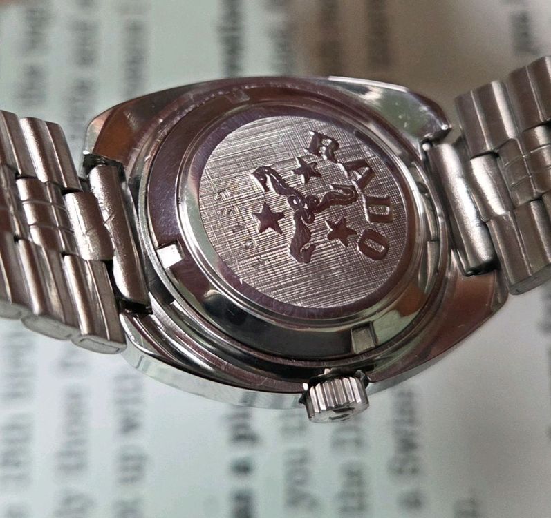 레어] 빈티지 라도 블루퍼플 입체판 잉카블록 수동 메커니컬 여성용--6