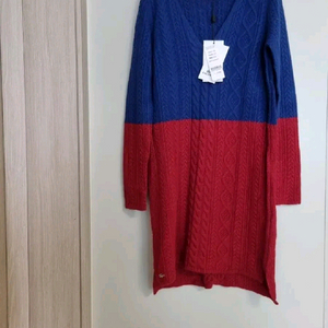 라코스테 케이블 니트 원피스 블루/레드 새상품 정가318000