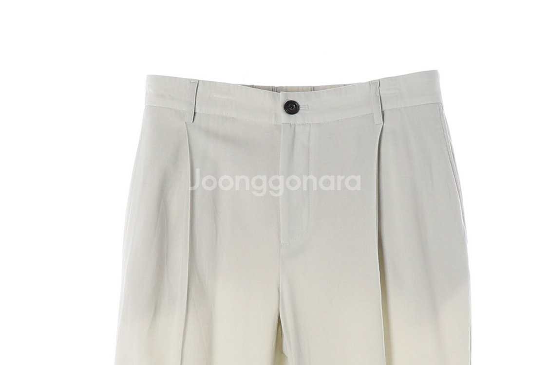 TIME 타임 23SS 라이트그레이 슬랙스 뒷밴딩 바지 팬츠--2
