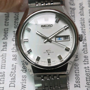 레어] 빈티지 세이코 LM로드매틱 화이트판 한자 데이데이트 쌀알 브레이슬릿 ver.