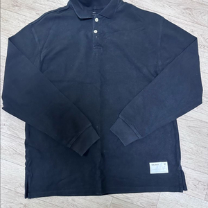 (M) 카키스 피케 L/S 폴로 긴팔 티셔츠 블랙