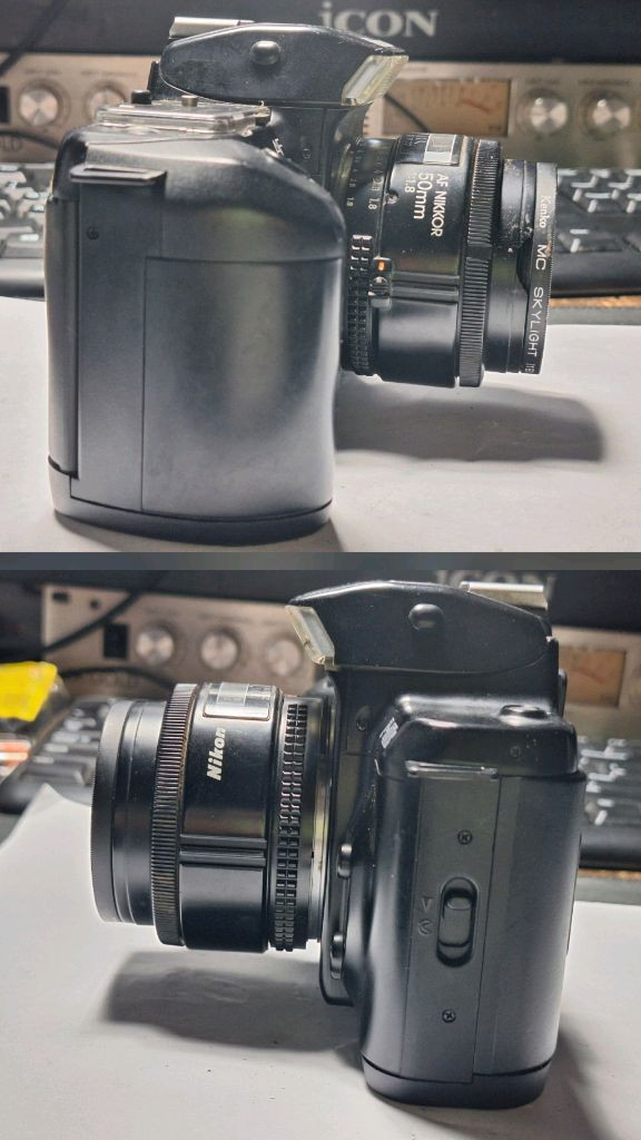 니콘 F-401s + 50mm 렌즈 세트 필름카메라 빈티지 레트로 로모 앤틱 y2k 감성 필카 일본 인테리어 이미지