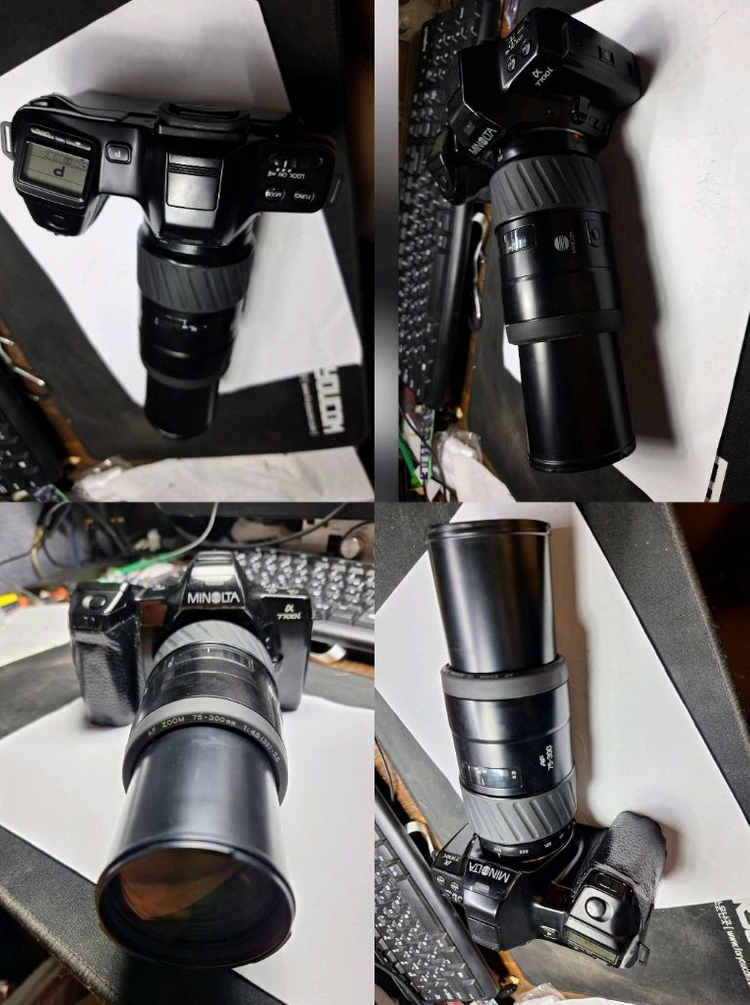 미놀타 a7700i+망원렌즈 75-300mm 필름카메라/빈티지 레트로 로모 앤틱 y2k 일본 감성 필카 촬영 사진--8