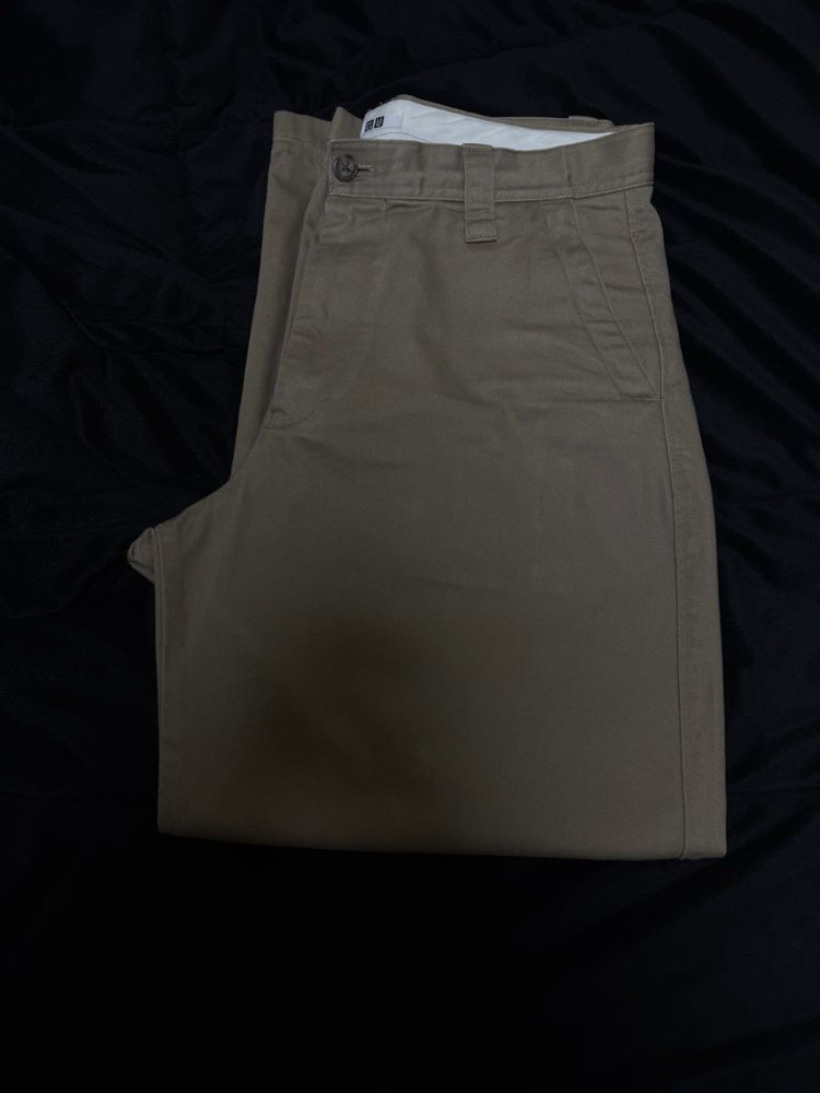 [82]유니클로u 와이드핏치노팬츠 베이지--1