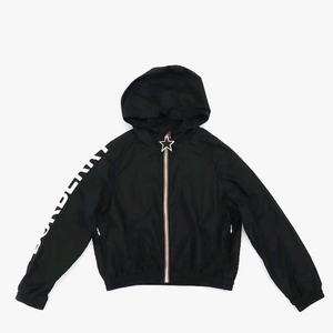 a급)버버리 키즈 레터링 스타 후드집업 블랙 바람막이(10y)