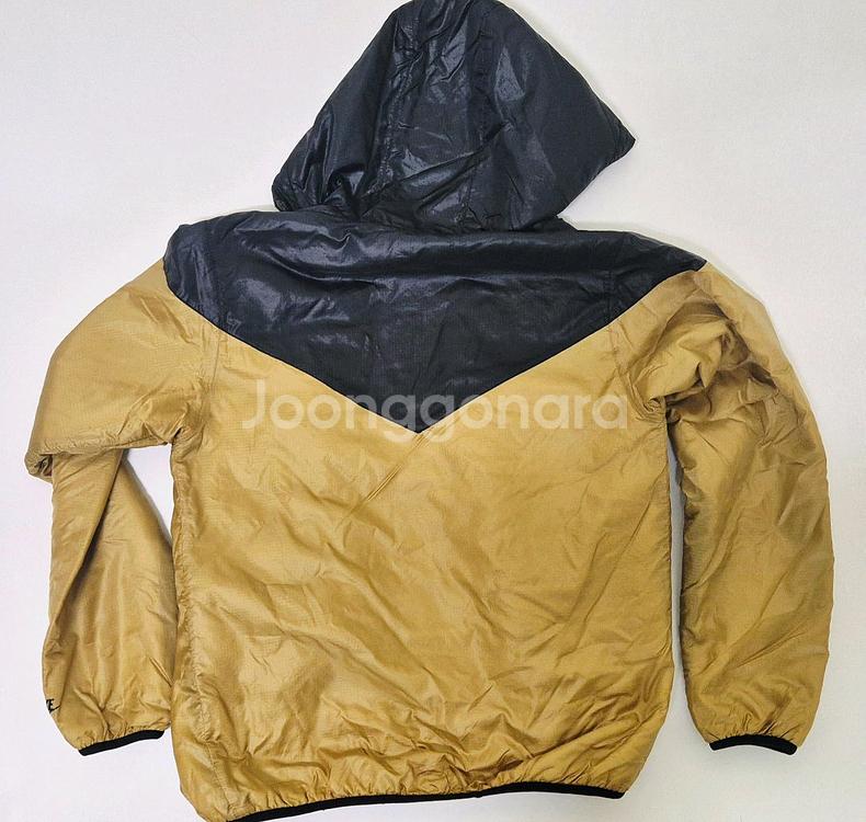 (S/95-100) 나이키 윈드러너 재팬 골드 블랙 누빔 바람막이 자켓--4