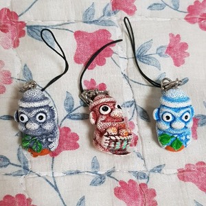 제주 귤 돌하르방 3종 일괄 핸드폰줄 키링 이미지