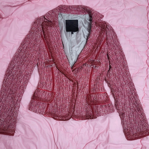 급처상태좋음!O2nd 오즈세컨 샤넬느낌 리본 트위드자켓 매장가43만8천원