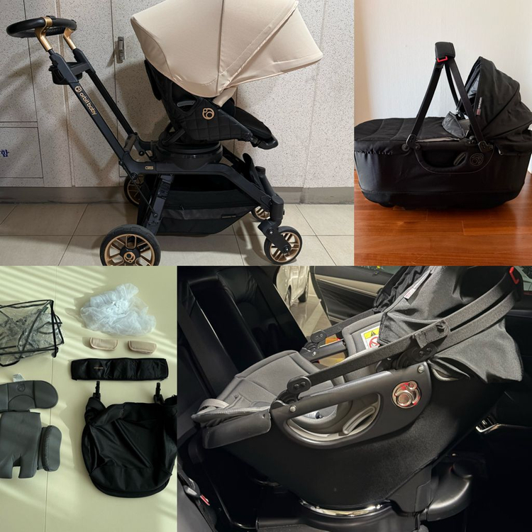 오르빗 G5 블랙라벨 디럭스 유모차 풀세트(커버 2컬러)--0