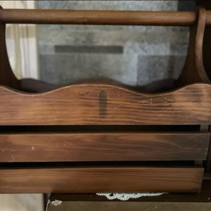 원목 바구니 잡지함