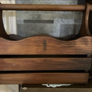 원목 바구니 잡지함