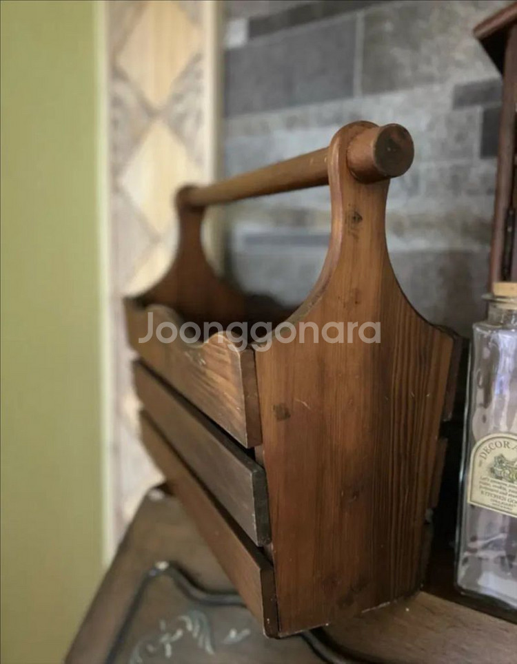 원목 바구니 잡지함--3