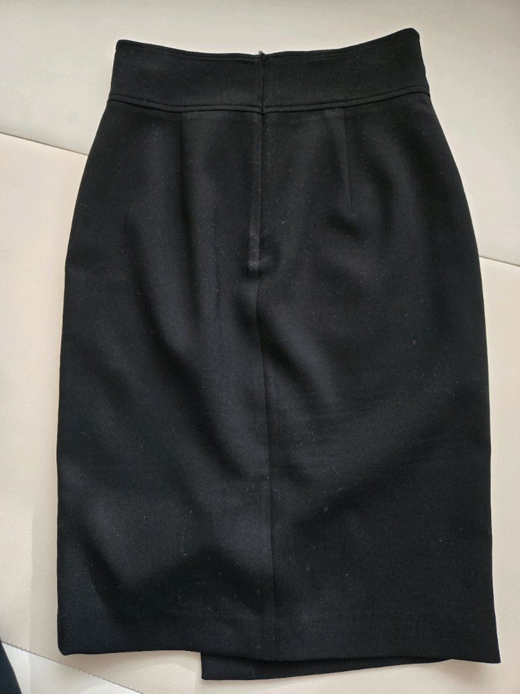 모조에스핀 정장 스커트 블랙 세미 하이웨스트 무릅길이 55--1