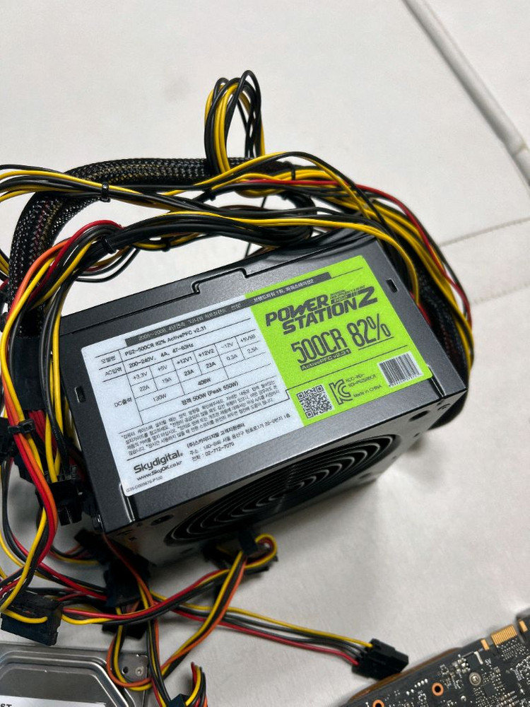 램4기가 메모리 + 파워서플라이 + 하드디스크 세트--1