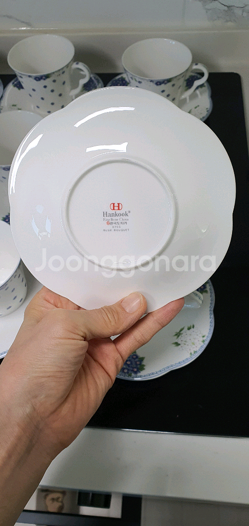 한국도자기 블루부케 찻잔 9조세트(새것 컨디션)--5