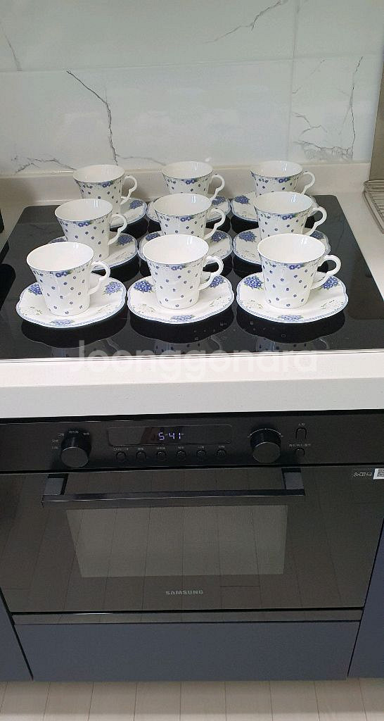 한국도자기 블루부케 찻잔 9조세트(새것 컨디션)--9