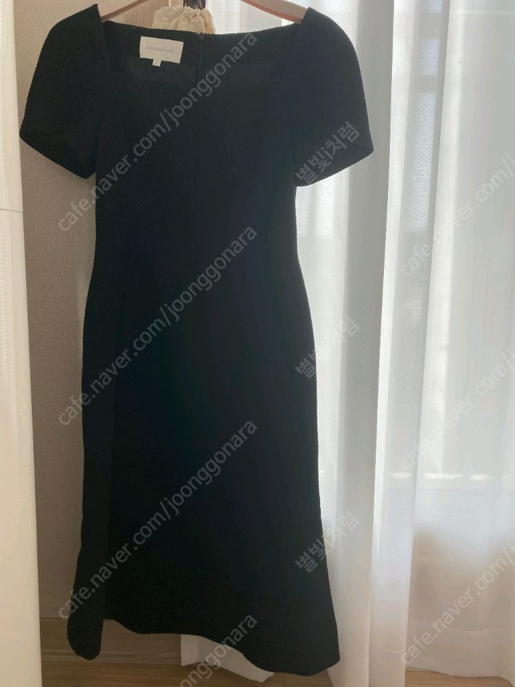 BAU 스퀘어넥 원피스 ODETTE Square neck semi mermaid short sleeve tw 이미지