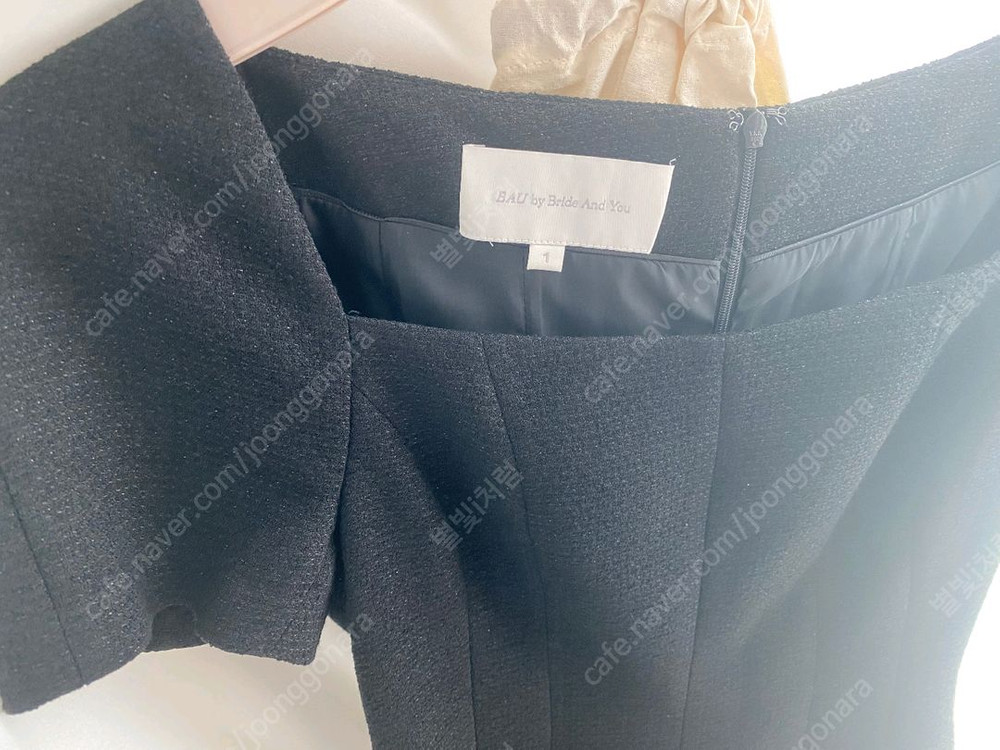 BAU 스퀘어넥 원피스 ODETTE Square neck semi mermaid short sleeve tw 이미지