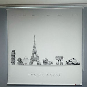 에펠탑 일러스트 암막 블라인드