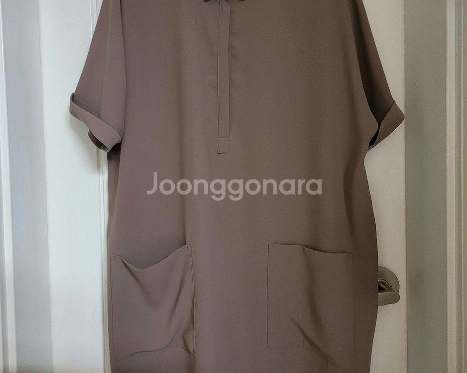 여성)소매 카브라 미니원피스(빅사이즈 88)--1