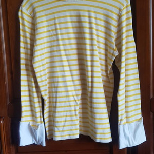 Paris Newyork 스트라이프 소매커프스 티셔츠